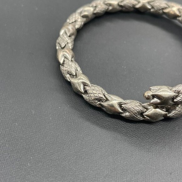 Alex and Ani Vintage 66 Snake Bangle Bracelet Silver Tone - Picture 5 of 5